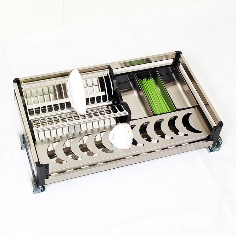 

#GFR-983 Kitchen Stainless Steel Pantry Organizer Dish Drying Holder Rack