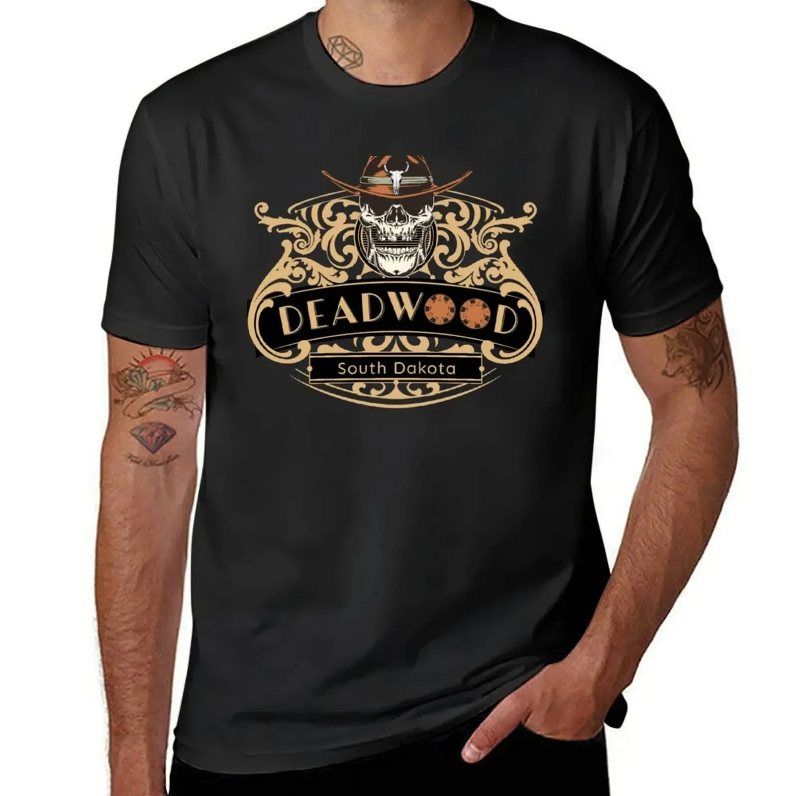 

Gambling Western Saloon South Dakota Casino Deadwood T-Shirt baggy shirts quick-drying clothes for men