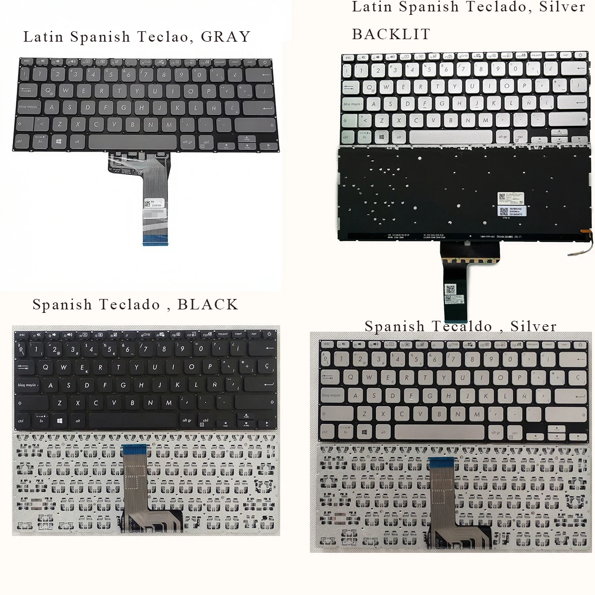 New Latin Spanish Keyboard for ASUS Vivobook X409 X409U X409UA A409FL A409JB A409FA A409UB A409MA X415 X415J X415JA D415 A415