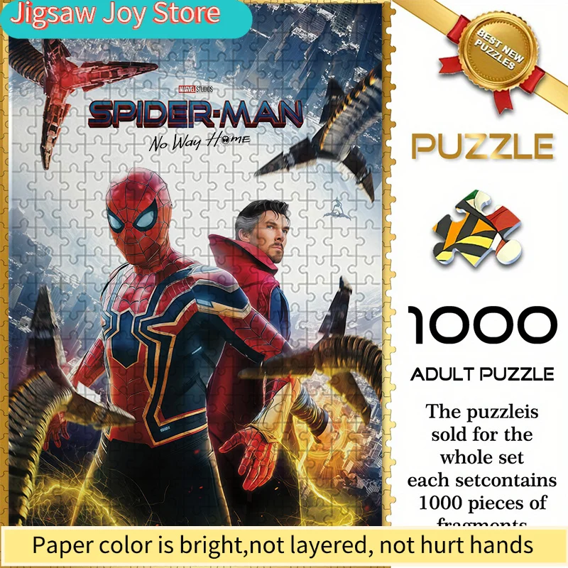 

Marvel Themed Seamless Jigsaw Puzzle Z11.3-73, Spider-Man and Doctor Strange Together in Marvel Movie Style Design - Durable T