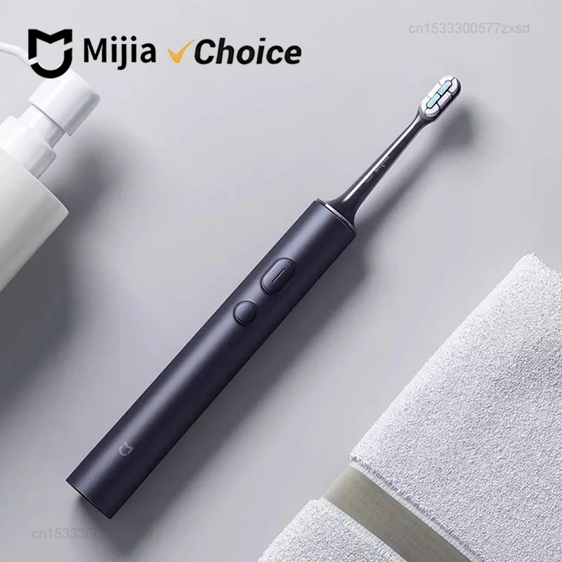 

Электрическая звуковая зубная щетка MIJIA T700, 3 режима, 2 насадки, 360° ° Беспроводная зарядка, длительное время работы от аккумулятора, ультразвуковой электрический прибор
