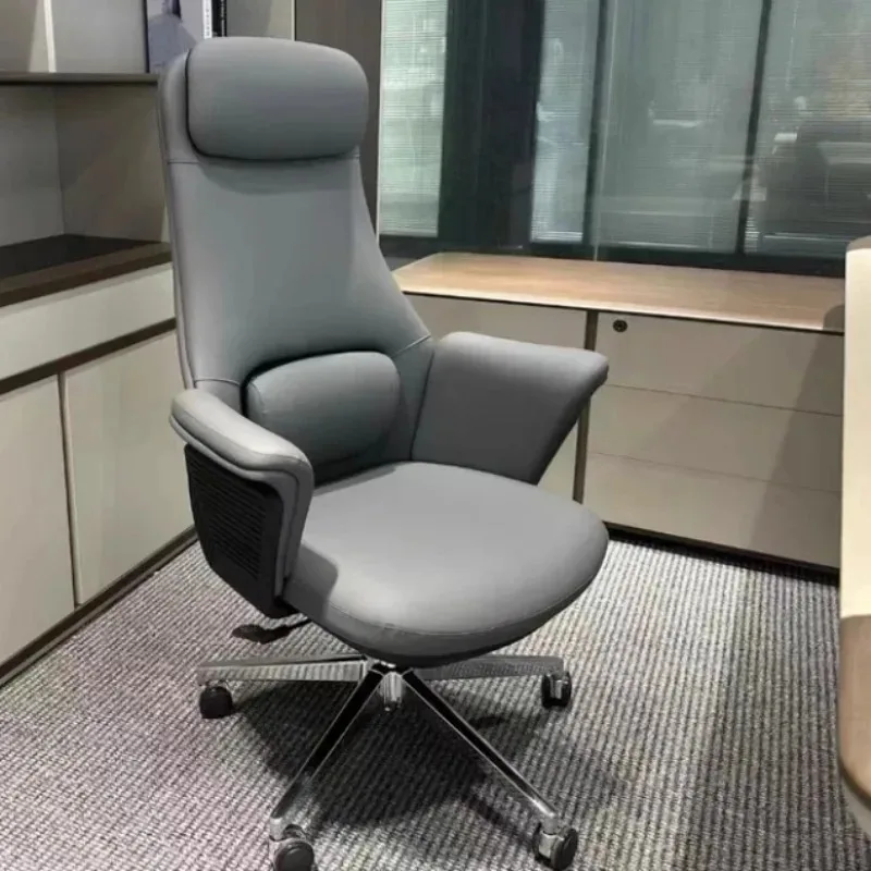 

Gray Soft Armrest Office Chair Orthopedic Modern Comfortable Design Office Chair Relaxing Study Sedia Da Scrivania Furniture