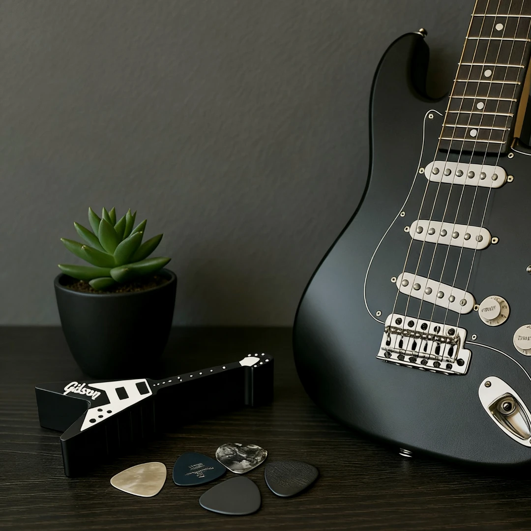 10-Slot Guitar Pick Holder - Durable Plastic Guitar Pick Organizer, Scratch-Resistant Surface & Ergonomic Design