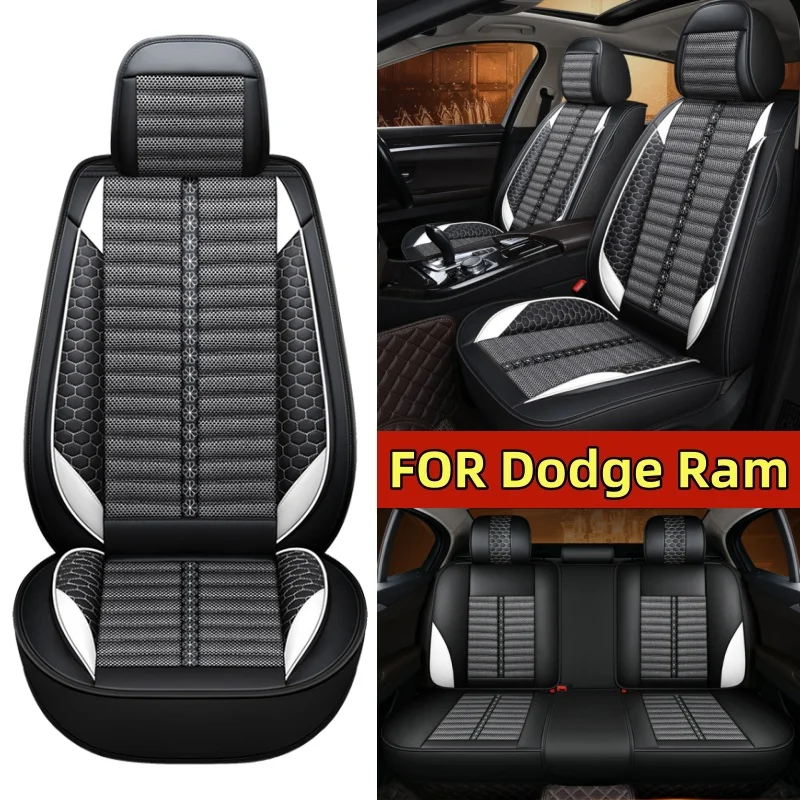 

FOR Dodge Ram Car seat cover high-end artificial leather linen splicing full set of 5 seats full wrap seat cover wear-resistant