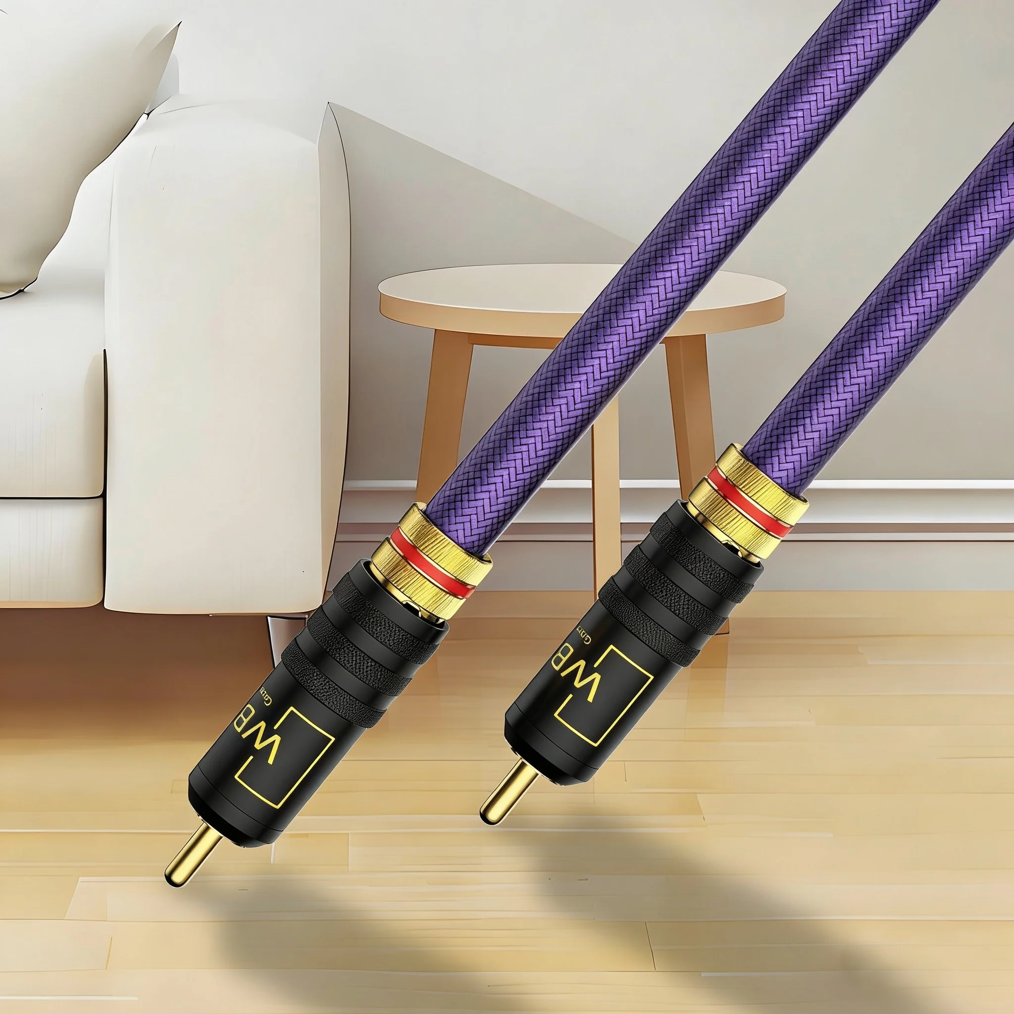 HIFI 75ohm Digital Coaxial DAC Cable Press Self-locking amplifier decoder RCA cable Stereo TV Audio speaker wire