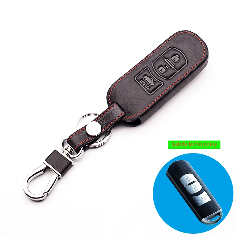For car key cover For Mazda 3 2 Mazda 6 Axela CX-5 CX5 CX-7 CX7 CX-9 RX8 3 Key Cover Box Leather Car Smart Key Cover Key cases
