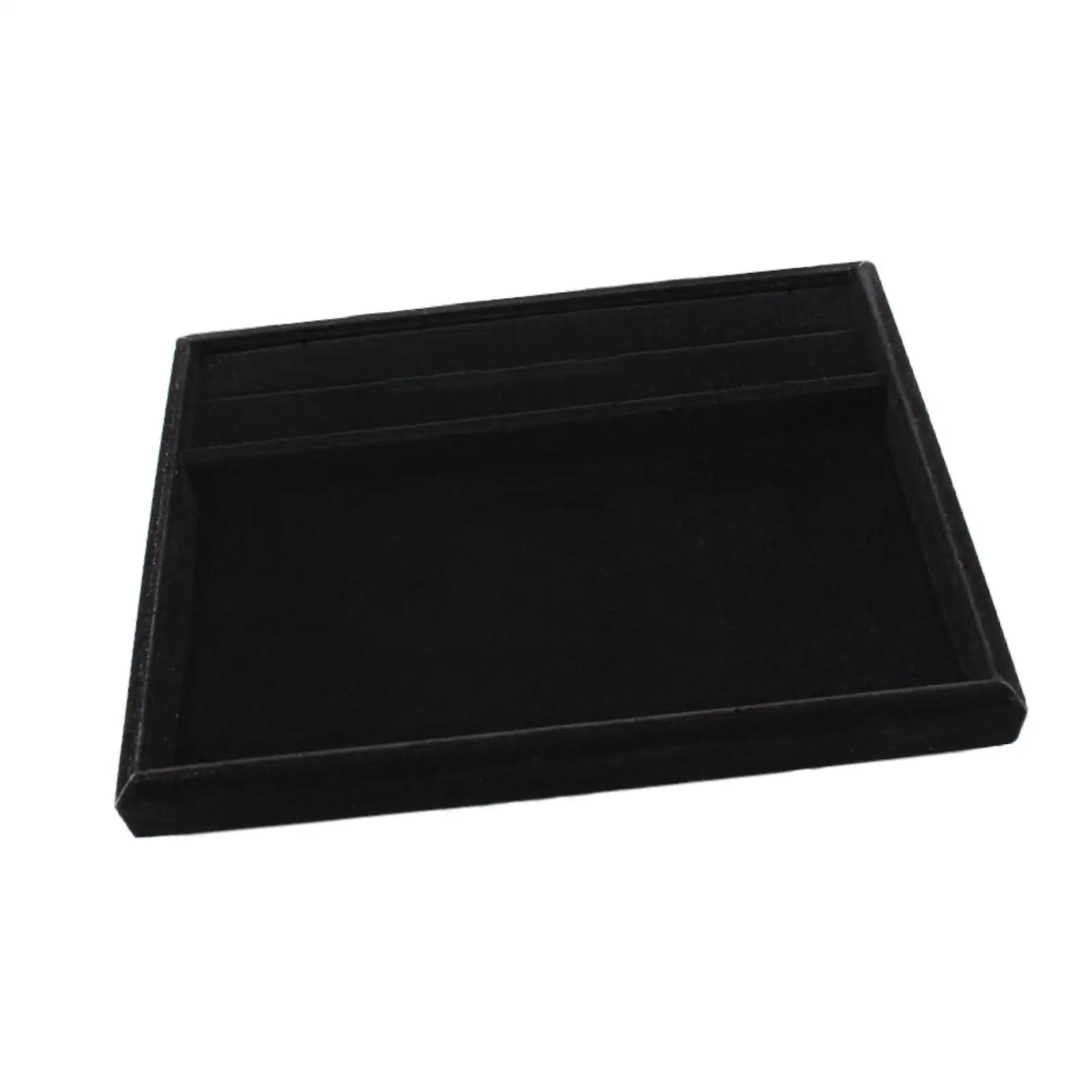 Jewelry Organizer Tray Velvet Display Stackable Holder Empty Plate for Rings Necklaces Bracelets Home Storage
