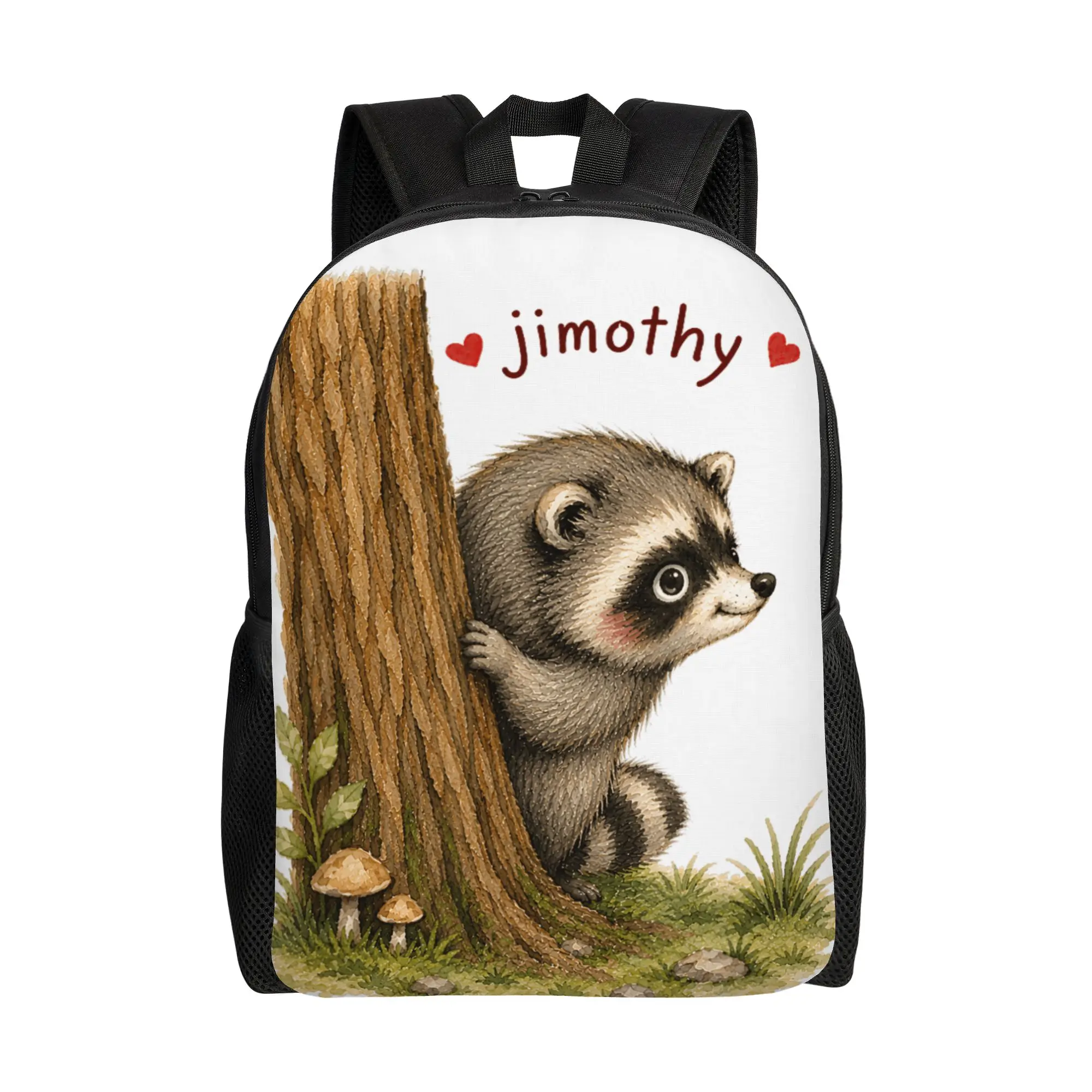 Jimothy The Raccoon Viral Cute Raccoon Meme Team Jimothy Backpack  University Backpacks Boy Colorful Big High School Bags
