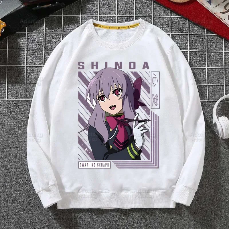 

eraph of The End Sweatshirts Men Women Pullover Harajuku Men's Shinoa Yoichi Saotome Hiiragi Hoodie Casual Fashion Clothes