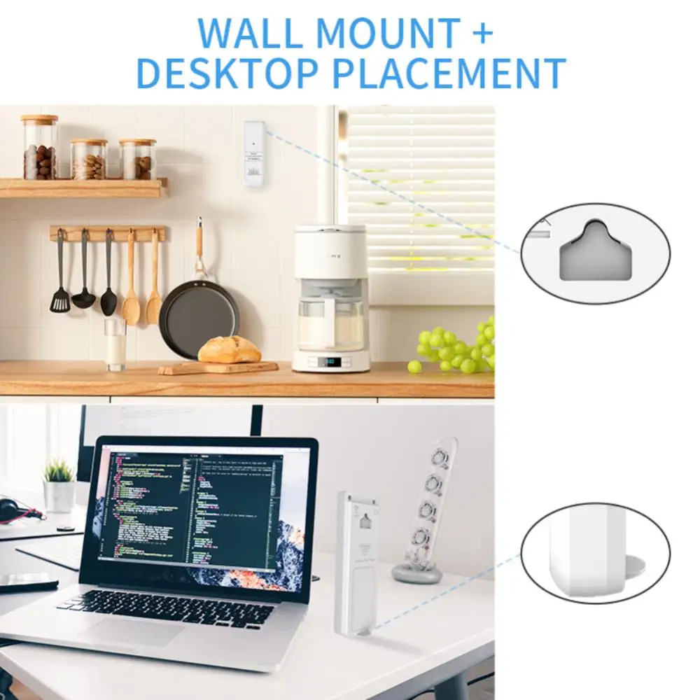 Tuya Smart Outdoor Temperature Humidity Sensor -20℃-70℃ Detection Range Mobile App Remote Monitoring Support Bluetooth Gateway