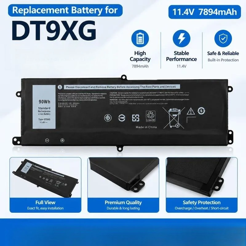 Replacement Laptop Battery DT9XG Compatible with Alienware Area 51m R1 R2 P38E A51M High Capacity Rechargeable Supply