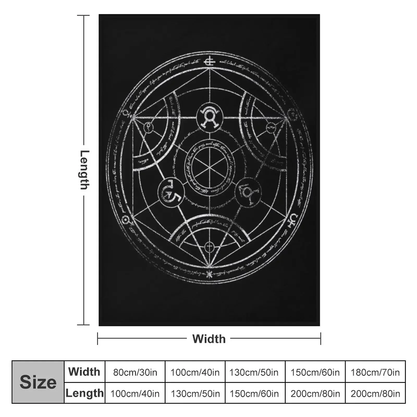 Human Transmutation Circle - Chalk Throw Blanket manga Travel Flannels Softest Sofas Blankets