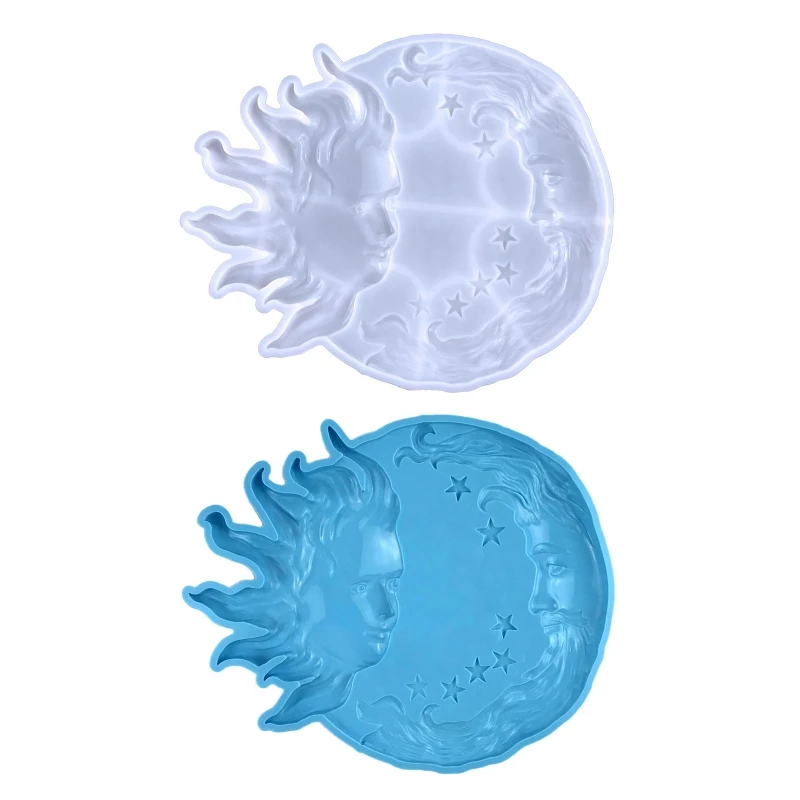 

Mirror Resin Molds for Sun Moon Face Silicone Molds Decorative Epoxy Resin Mold Dropship