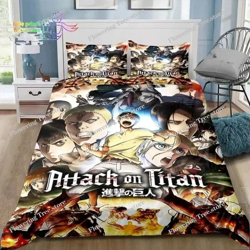 Anime Attack on Titan 3D Print Bedding Set Single Twin Full Queen King Size Bed Set Adult Kid Bedroom Bedding Gift029