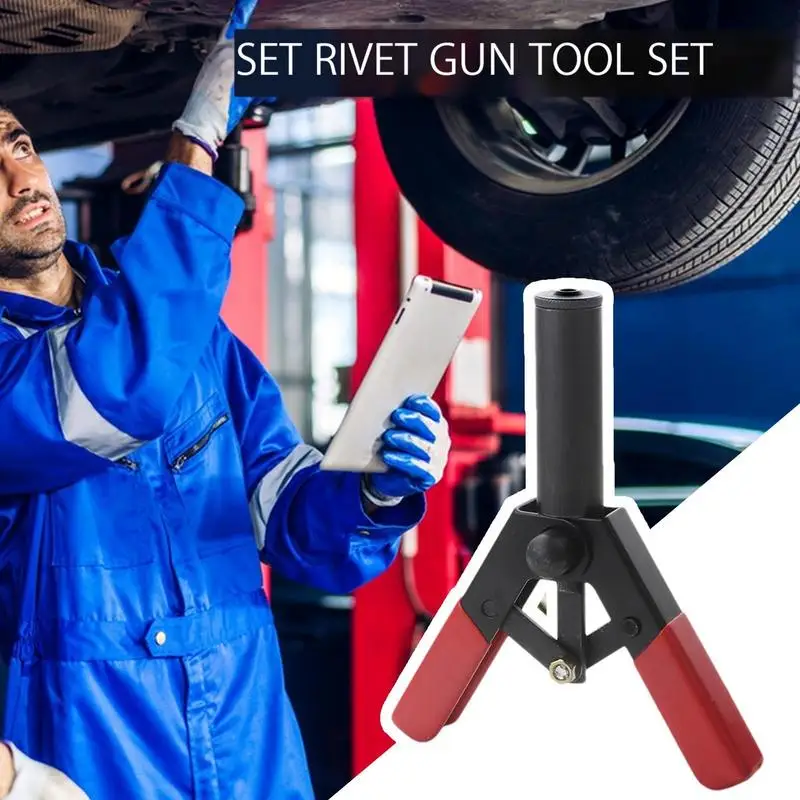 Pop Rivet Tool Kit Professional Riveter Tool With 40Pcs Nylon Blind Rivets Manual Riveting Tool Riveter Tool Rivet Nut Tool