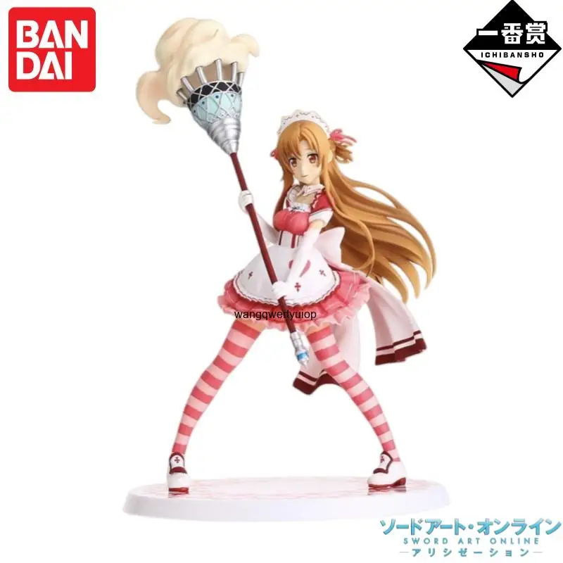 Original Bandai Banpresto Anime Characters Sword Art Online Yuuki Asuna very beautiful Collectible Ornaments Model Toys Garage