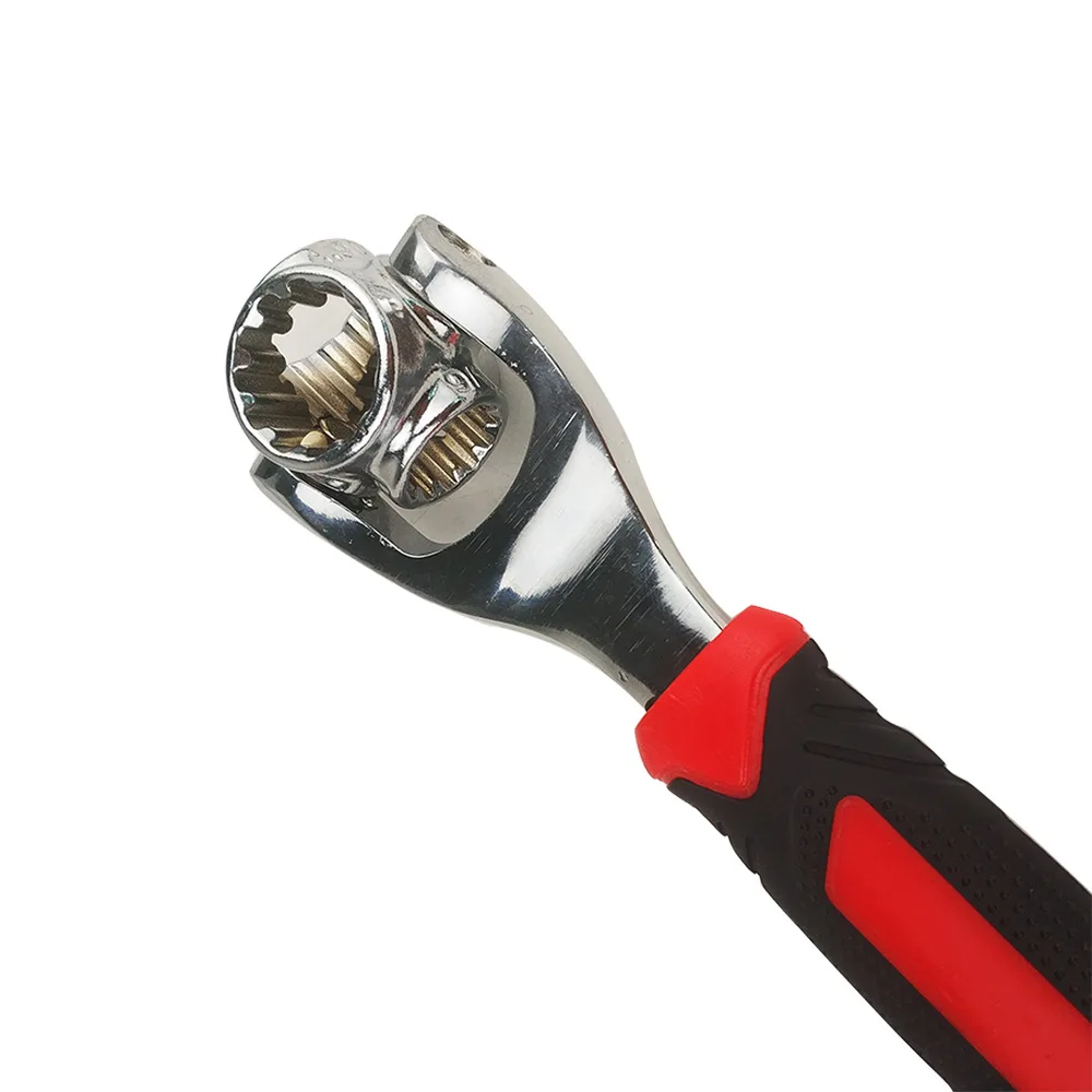 Multi-function 48-in-1 Dog Bone Wrench Rolling Type 360-degree Rotary Anti-skid Wrenches Socket Spanner