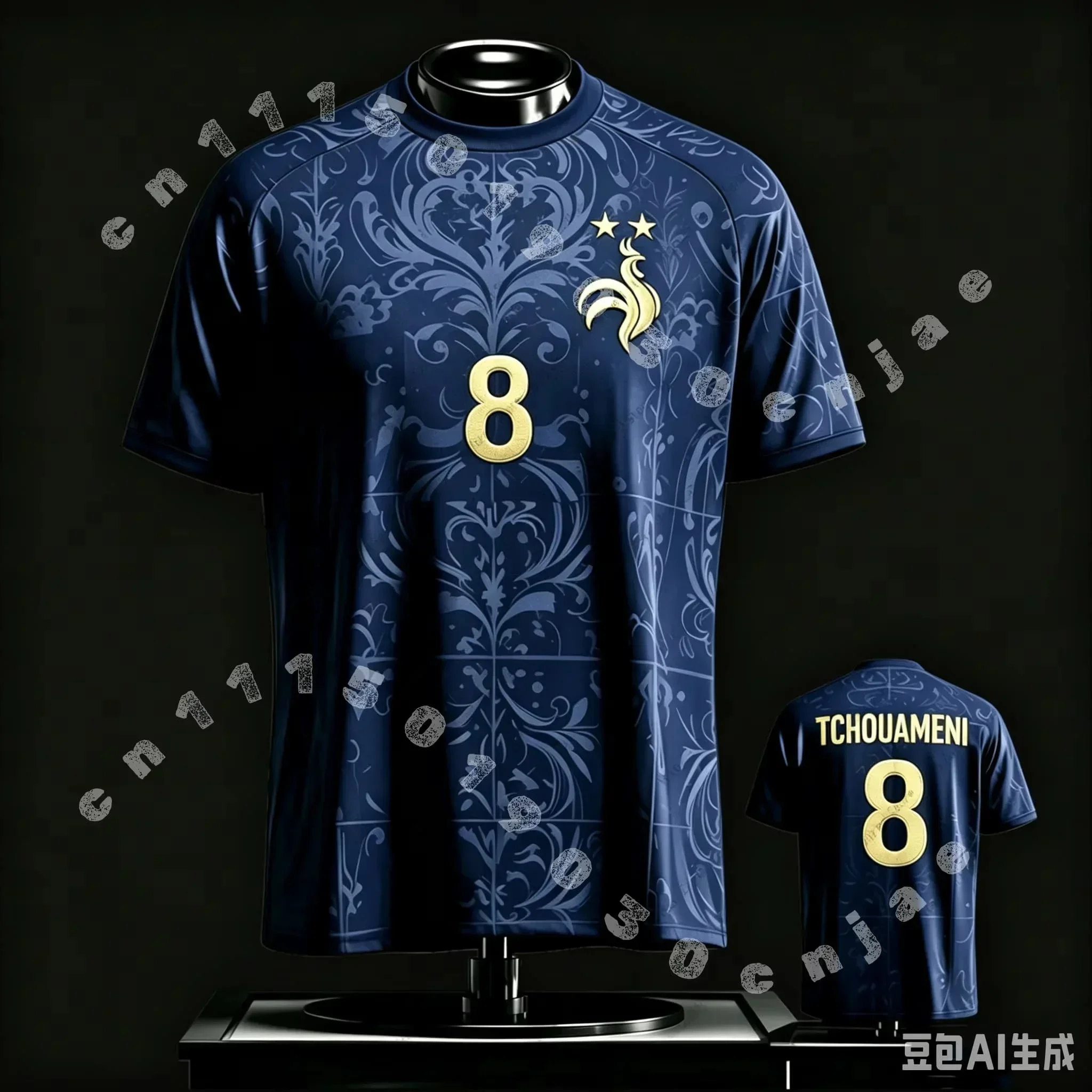 2026 Frankreich Fan-Edition Trikot_T-Shirt_ Mbappé # 10, Dembélé # 7 — Kinder, Erwachsene, Männer, Frauen, Sport- und Freizeitoberteile Sport-T-Shirt – Detail 13