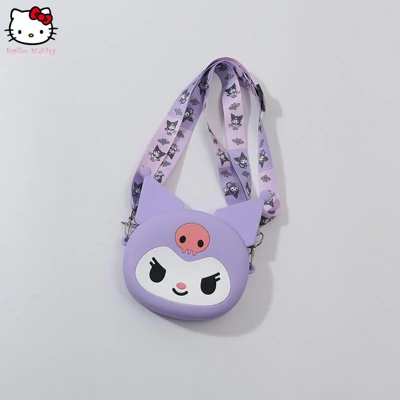 

Sanrio Anime Girls' Mesh Sweats Set Kuromi Autumn New Anime Kawaii Korean Hoodie Skirt Leggings Set Trendy Children's Clothing