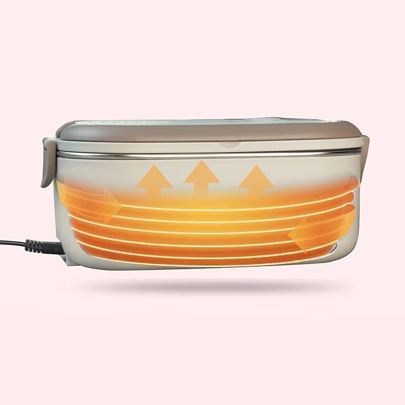 220V 110V Electric Lunch Box Stainless Steel Food Warmer Heating Bento Box 1L EU US Plug School Office Thermostatic Heater 18W