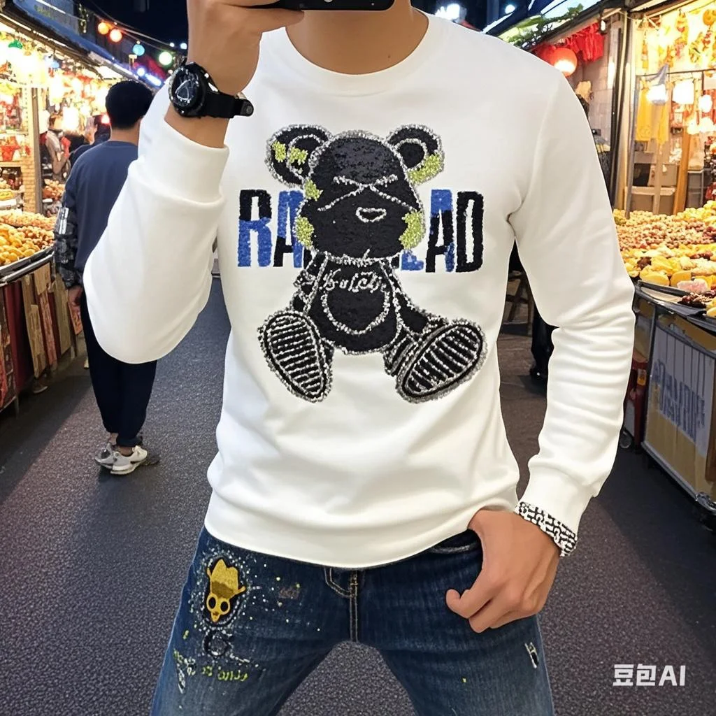 

Men Anime Graphic Sweatshirts Casual Streetwear cotton Hot drill hoodies Men's Clothing