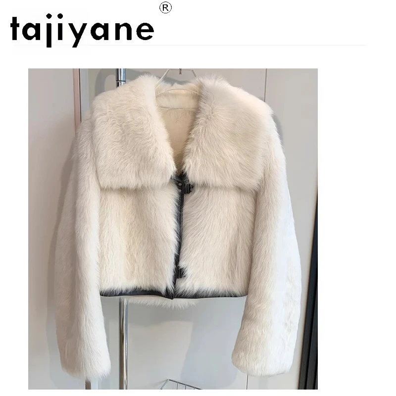 TAJIYANE 100%Natural Tuscany Wool Sheepskin Double Faced Fur Coat Woman Turn-Down Collar Real Fur Jacket Winter Clothes 2025шуба