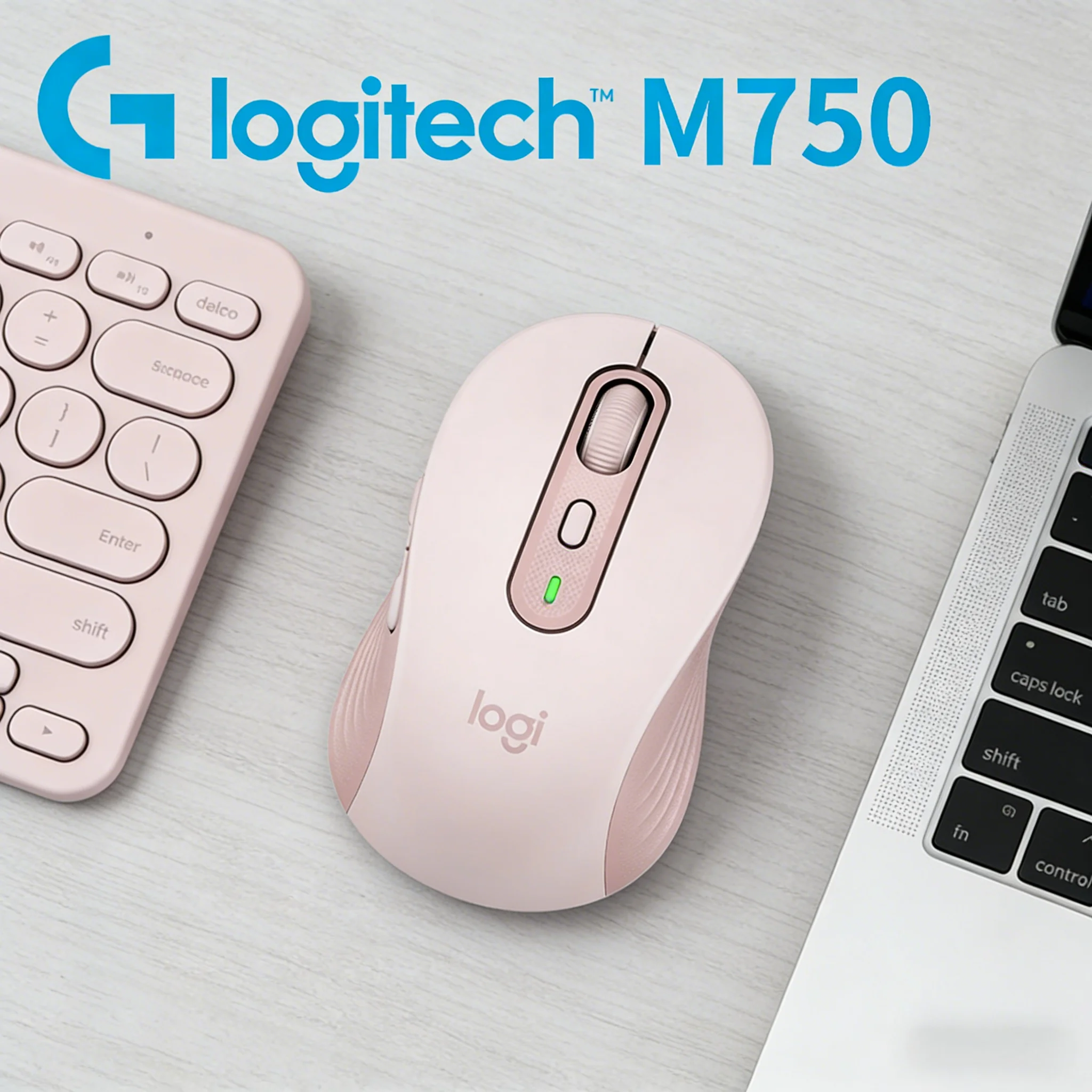 

Беспроводная мышь Logitech Signature M750 Bluetooth Logi Bolt с двойным режимом работы и бесшумным кликом для домашнего офиса, ПК и ноутбука