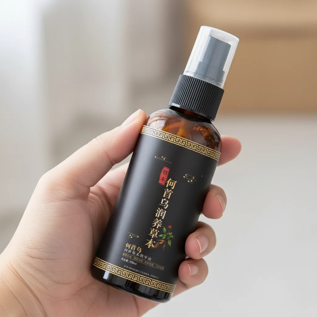 1/2/3pcs Polygonum Multiflorum White To Black Hair Serum Scalp Gray Spray Hair Reduce Black Spray Nourish Antiwhite Hair 100ml