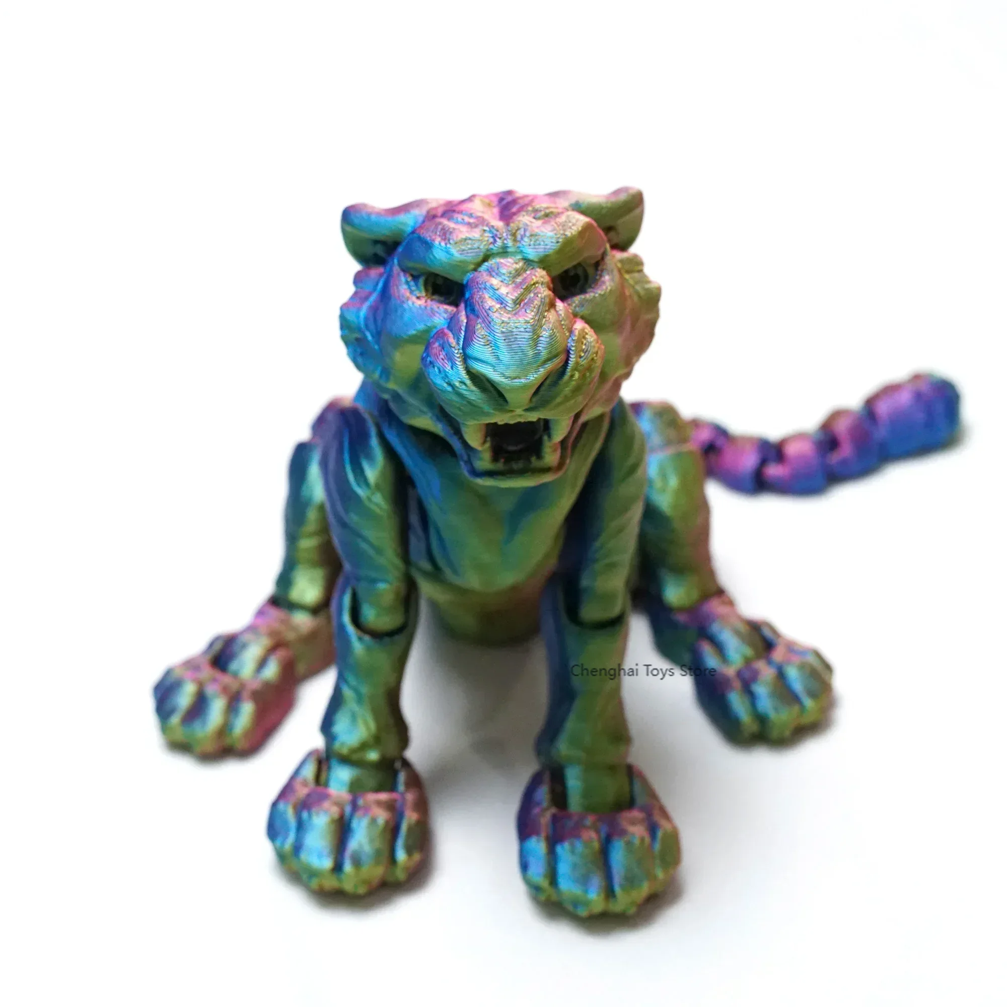 3D printed tiger creative toys, home tabletop decorations that can be shaped freely