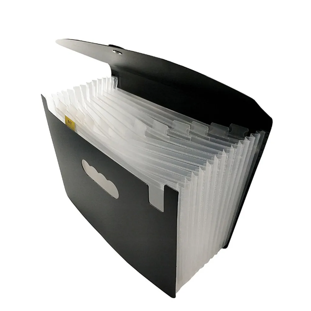 

A4 File Folder with Lid Heavy Duty Plastic Material Non Deformable Lightweight Paper Organizer for Students Office School