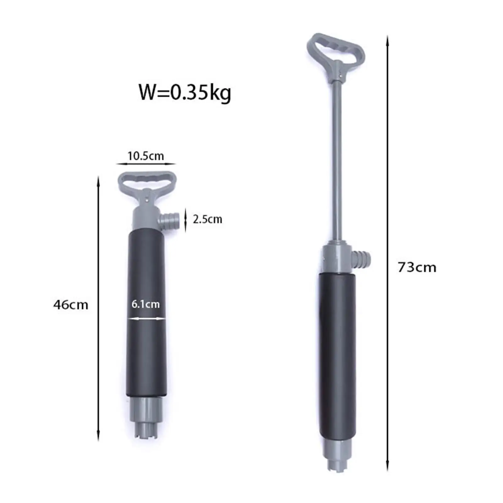 Manual Boat Bilge Pump Plastic Kayak Water Pump Anti Leak EVA Grip Canoe Accessory for Kayaking