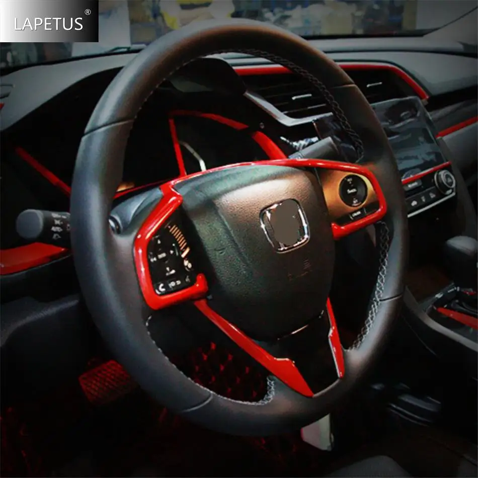 

Car Accessories Steering Wheel Button Frame Molding Decor Strip Cover Trim For Honda CR-V CRV 2016 - 2020 Red / Carbon Fiber ABS
