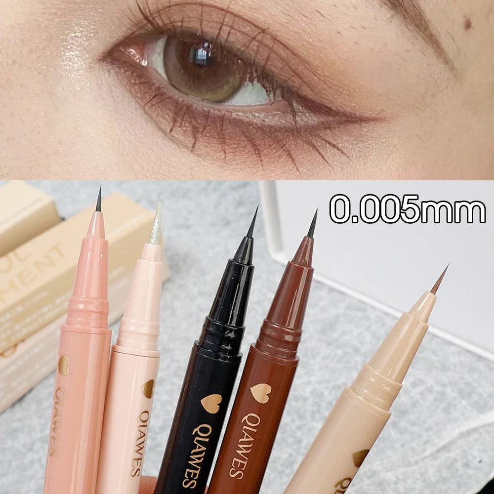 Ultra cienki płynny Eyeliner koreański makijaż dla kobiet wodoodporny szybkoschnący gładki Eyeliner długotrwały dolne rzęsy długopis kosmetyki