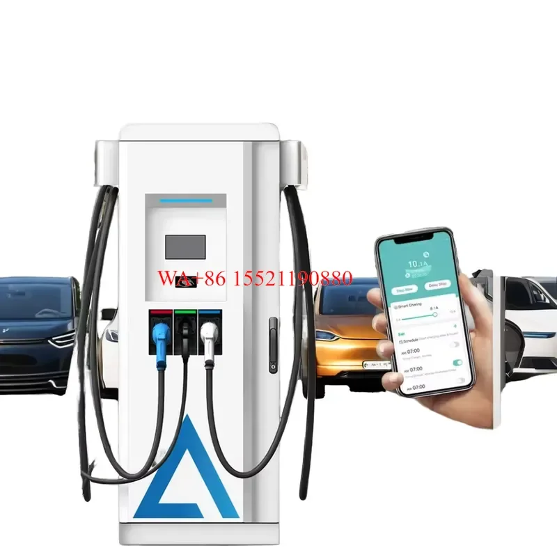 WMWMNU 120kW-400kW DC Fast Charging Station CCS2 GB/T Connector OCPP1.6J Protocol Floor Mounted with Advertisement Screen for