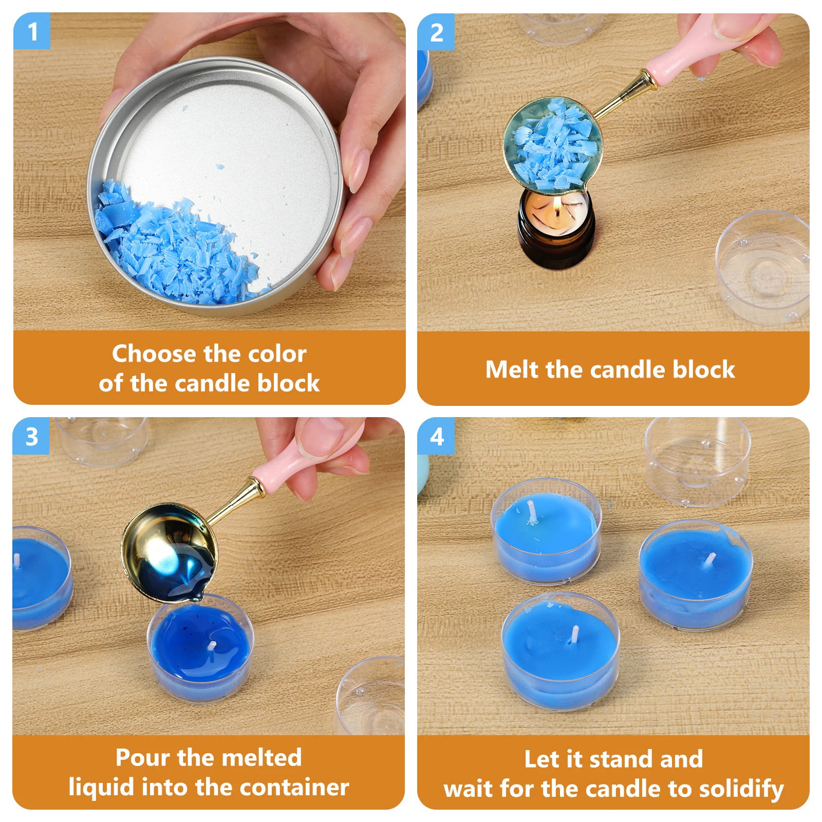 100 قطعة حامل بلاستيكي كوب شفاف لشموع Tealight ديكور المنزل لوازم الحفلات علبة المعبد قالب فارغ #5