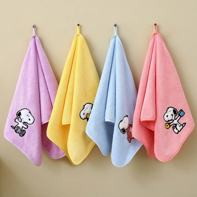 شخصية كرتونية سنوبي المرجان المخملية منشفة لطيف أنيمي لينة الحمام ماصة منشفة استحمام قطعتين مجموعة الأدوات المنزلية هدية