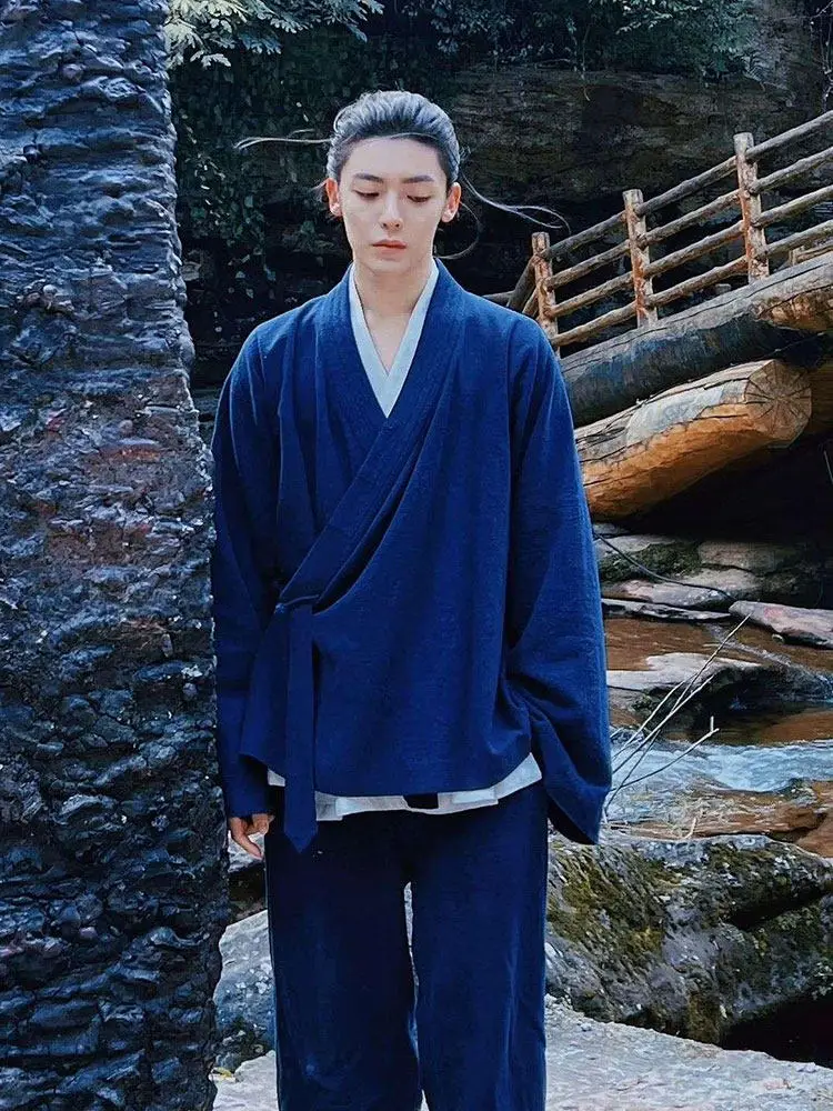 chinese-style-tai-chi-practice-suit-men's-version-wang-ye-dao-pao-hanfu-cotton-linen-blend-long-sleeve-casual-wear-autumn-season