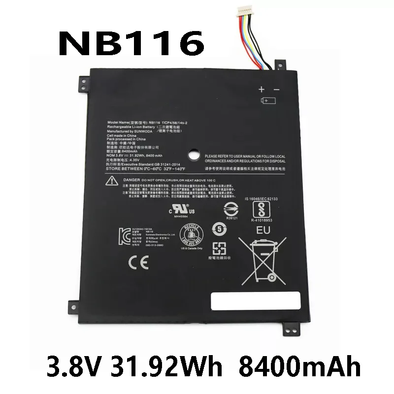 NB116 3.8V 31.92Wh 8400mAh Battery  For Lenovo IdeaPad 100S IDEAPAD 100S 11BY IdeaPad 100S-11IBY 100S 11BY 100s-111BY 80R2