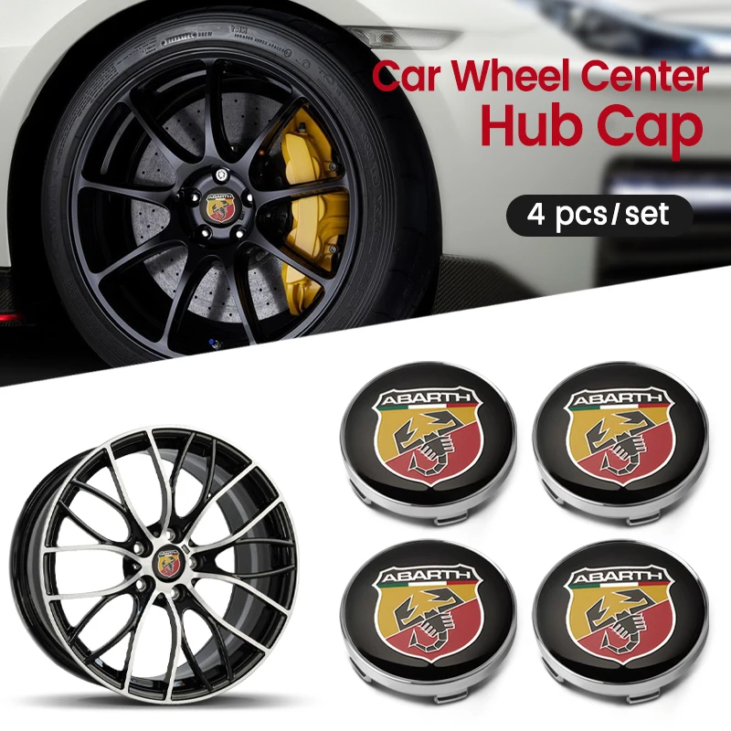 60mm Car Wheel Center Hub Center Cap Rim Hub Dustproof Cover Emblemem For Fiat Abarth 500  Punto Ducato Stilo Palio Bravo Pondo