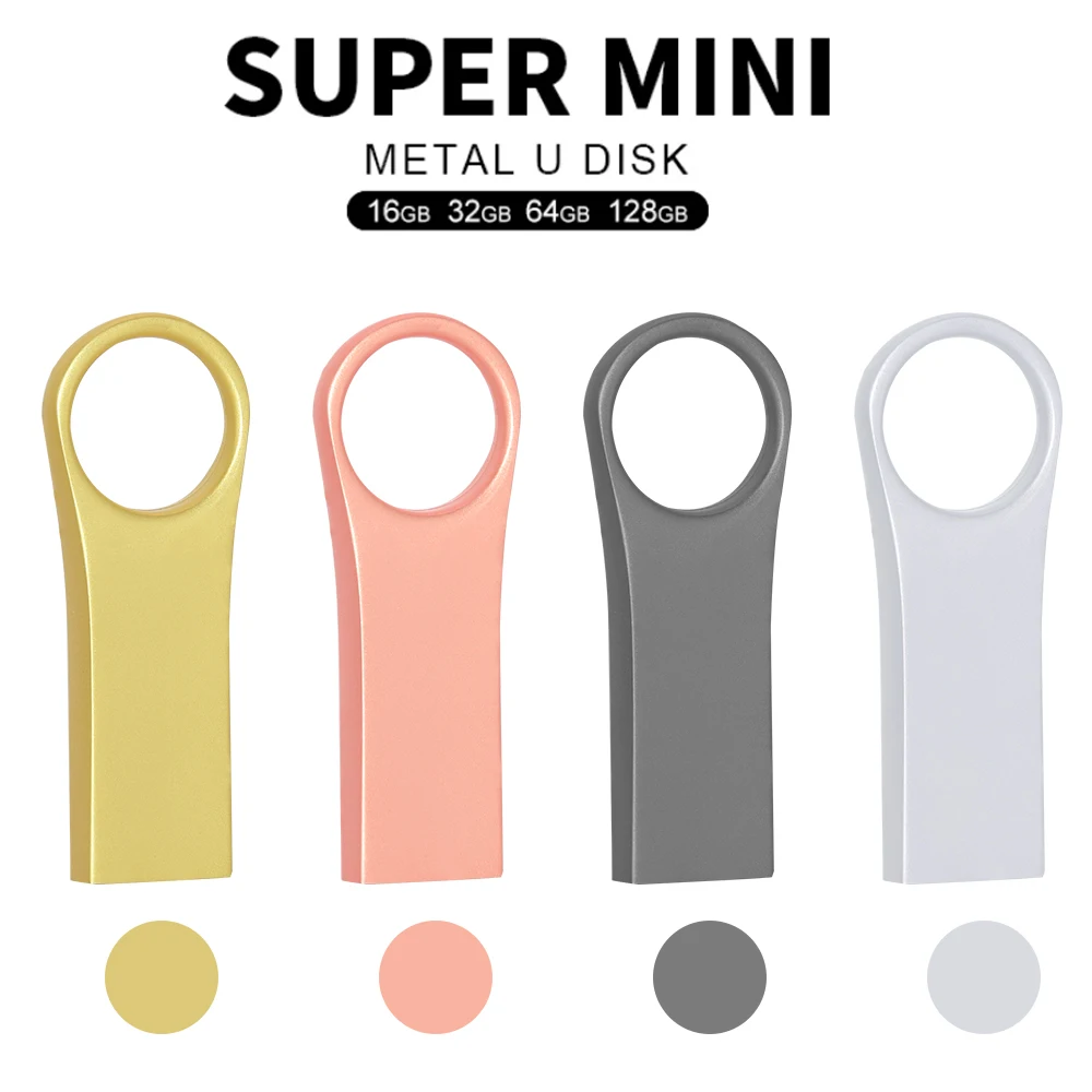 10pcs High Speed Memoria Flash Drive 3.0 Pendrive 128GB 64GB Waterproof Pen Drive 16GB 8GB Flash Usb Metal Stick Key Custom Logo