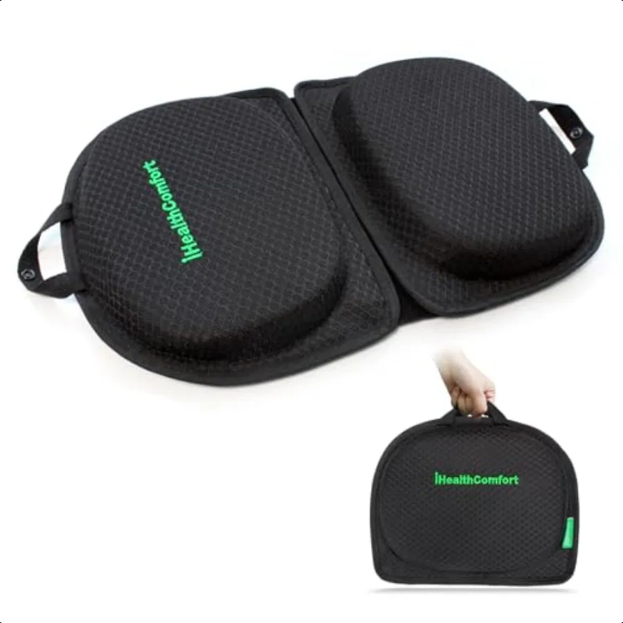 

Small Travel Seat CushionGel portive Butt Pillow Portable and Foldable for Long Sitting Hours on Stadium Airplane Car Seat