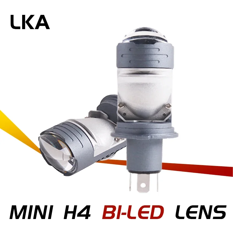 

52W H4 LED Projector Mini Lens Auto H4 LED Headlights Bulb Conversion Kit with Matrix High Beam 6000K Turbo Fan Car Light Lamp