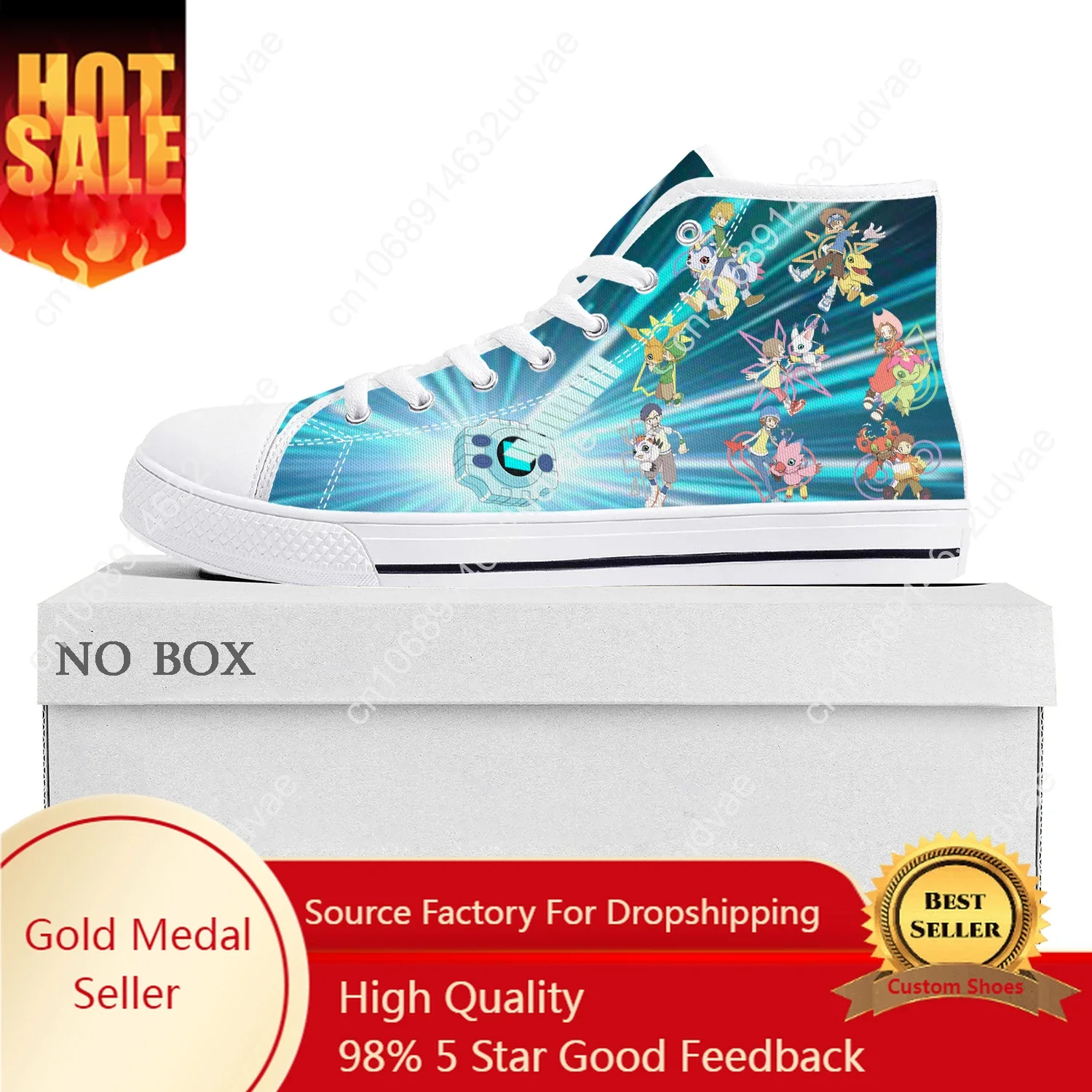 

Cartoon Digimon Adventure High Top Sneakers High Quality Mens Womens Teenager Canvas Sneaker Casual Couple Shoes Custom Shoe