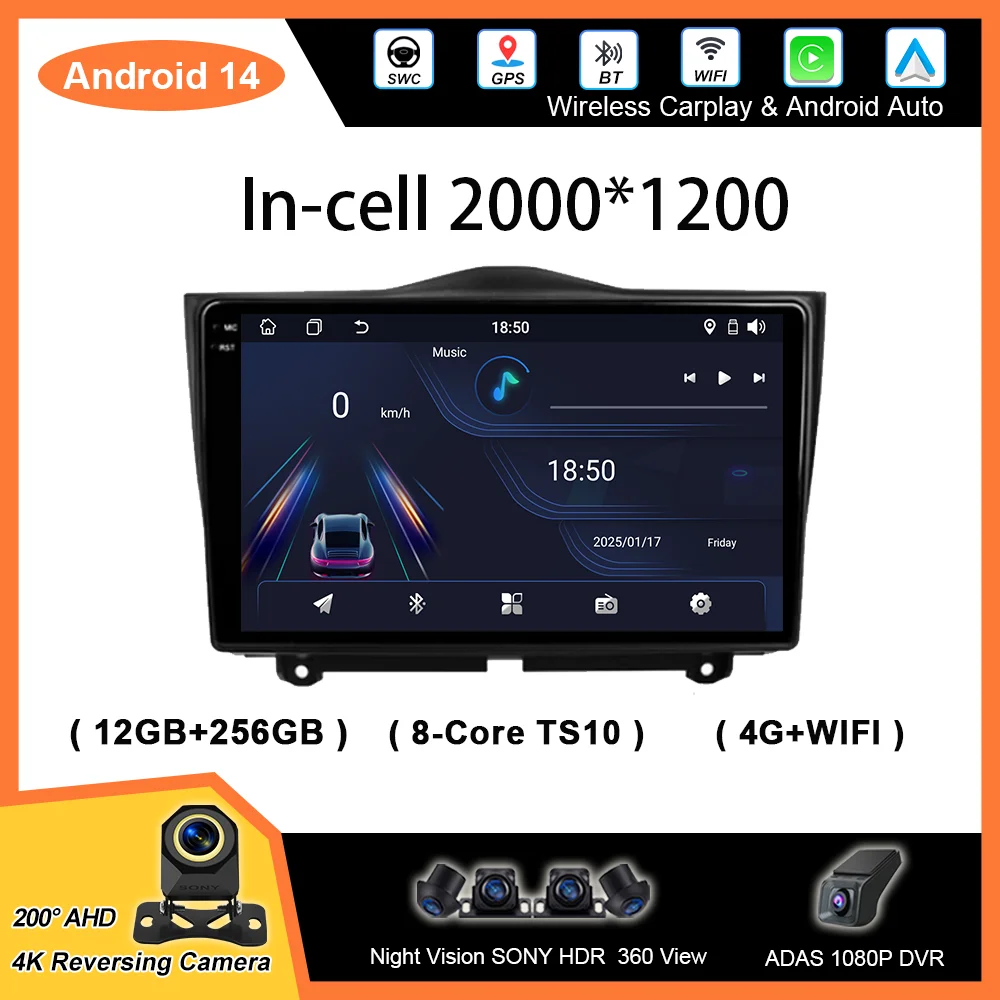 

Car Android Radio Stereo For LADA Granta Cross 2018 - 2023 Auto Multimedia Video Player GPS Navigation No 2din 2 din DVD 5G Wifi