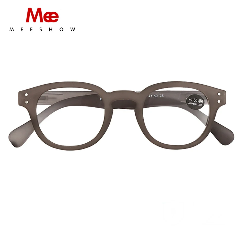 Meeshoow-Lunettes classiques rétro pour hommes et femmes, lunettes élégantes de qualité européenne avec Flex transparent, lecteur de délinquants, 1513