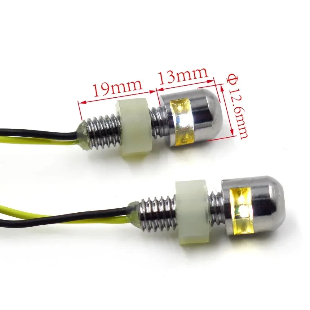 Fotografia 5: Motocicleta universal led placa de licença luzes parafuso para halrey suzuki yamaha honda cruisers, bicicletas sujeira