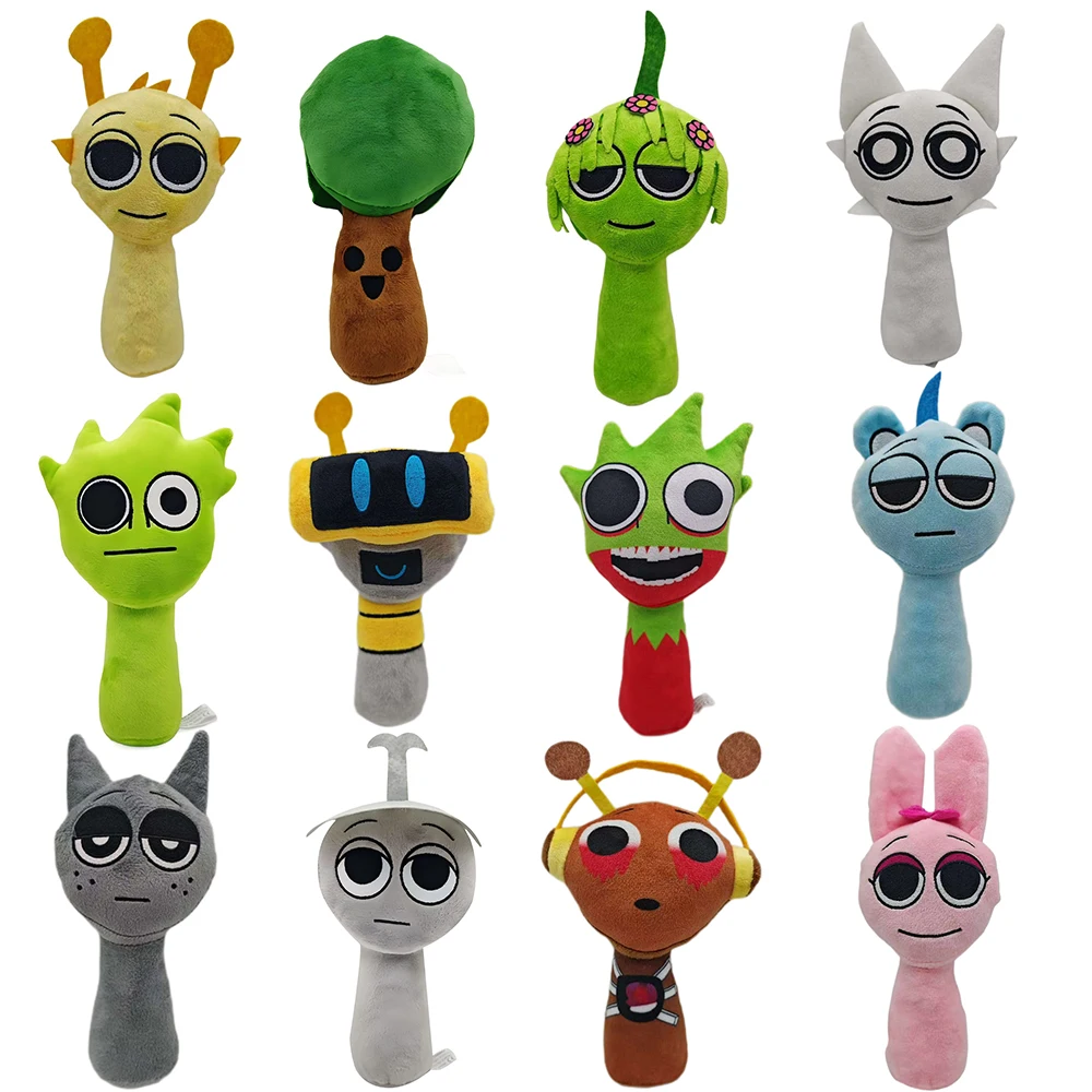 أحدث مبيعا Sprunki القطيفة 25cm إيقاع مربع ألعاب من نسيج مخملي لعبة محيط اللعبة #2