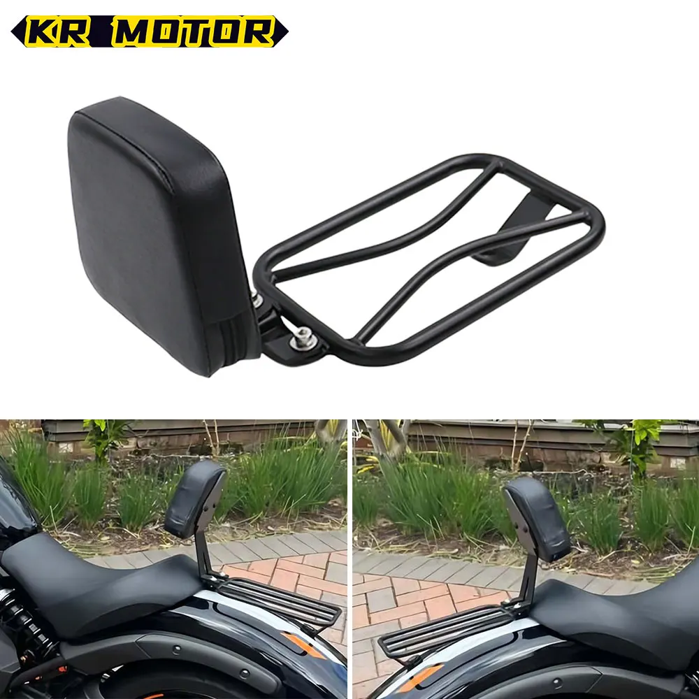 

Motorcycle Driver Seat Backrest Rider Back Cushion Pad Rear Luggage Rack For Kawasaki Vulcan S 650 EN650 VN650 S650 2015-2023