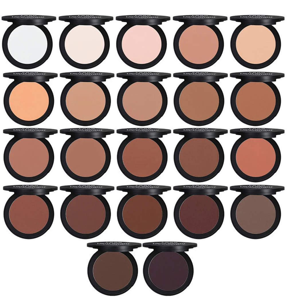 22color Private Label 9g Concealer Pressed Powder Custom Logo Black Can Waterproof Sweat-proof Brighten Oil-control Makeup Vegan