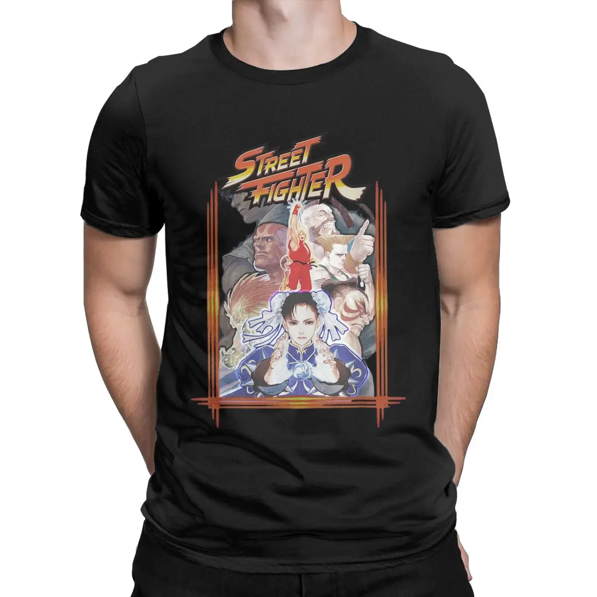 Street Fighting Fighters T-Shirt Chun Li Men Game Harajuku Casual Cotton Tees Round Collar Short Sleeve T Shirt Present Tops